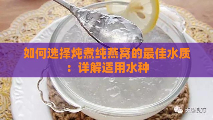 如何选择炖煮纯燕窝的更佳水质：详解适用水种