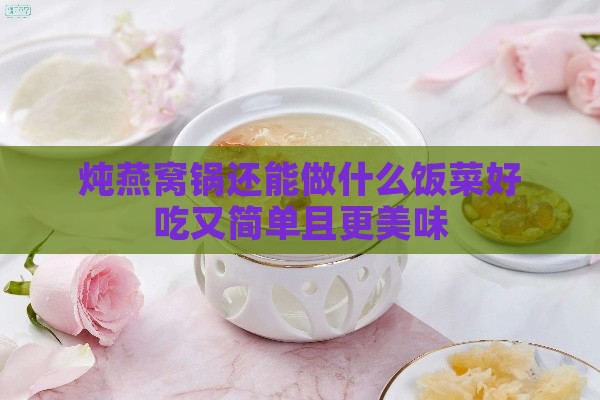 炖燕窝锅还能做什么饭菜好吃又简单且更美味