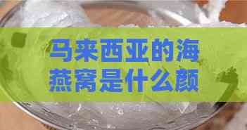 马来西亚的海燕窝是什么颜色的：食用方法、功效与作用解析