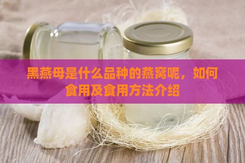 黑燕母是什么品种的燕窝呢，如何食用及食用方法介绍