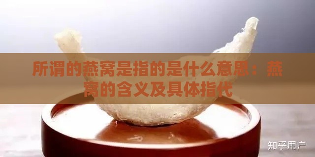 所谓的燕窝是指的是什么意思：燕窝的含义及具体指代