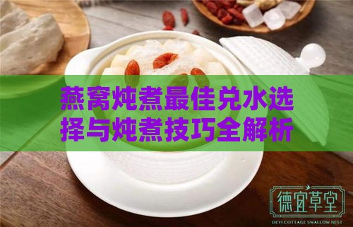 燕窝炖煮更佳兑水选择与炖煮技巧全解析