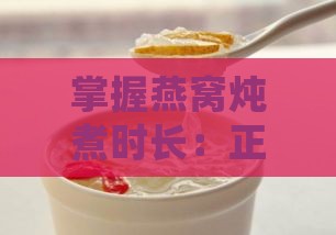 掌握燕窝炖煮时长：正确炖制燕窝的更佳时间指南