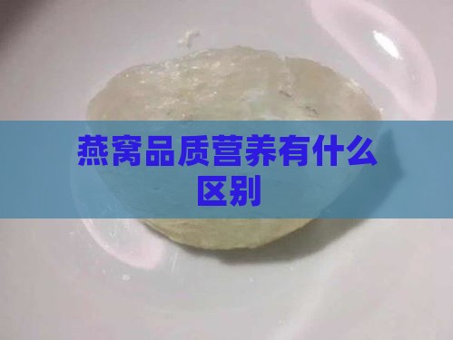 燕窝品质营养有什么区别