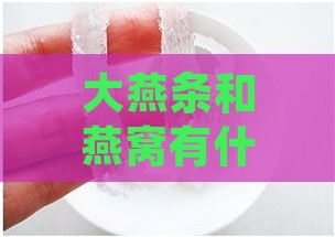 大燕条和燕窝有什么不同：区别与特点比较分析