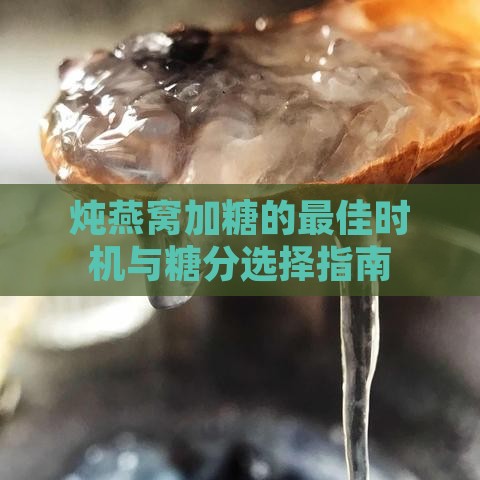 炖燕窝加糖的更佳时机与糖分选择指南