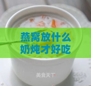 燕窝放什么奶炖才好吃：炖燕窝更佳奶选择与技巧汇总