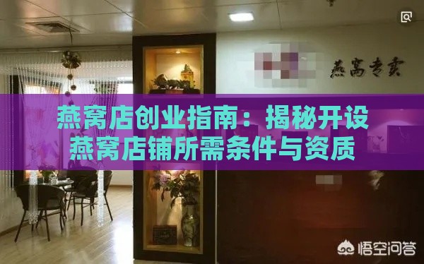 燕窝店创业指南：揭秘开设燕窝店铺所需条件与资质