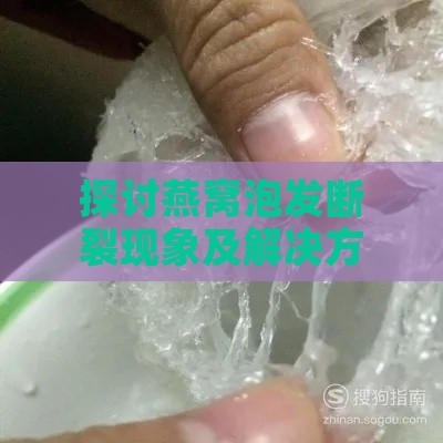 探讨燕窝泡发断裂现象及解决方法