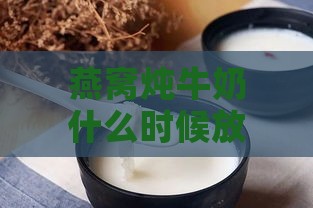 燕窝炖牛奶什么时候放牛奶更佳时机与步骤解析