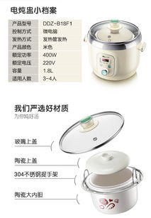 小熊燕窝电炖锅详细使用指南：涵盖操作步骤、维护清洁及常见问题解答