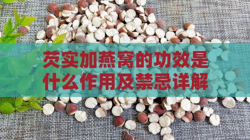 芡实加燕窝的功效是什么作用及禁忌详解