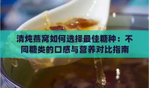 清炖燕窝如何选择更佳糖种：不同糖类的口感与营养对比指南