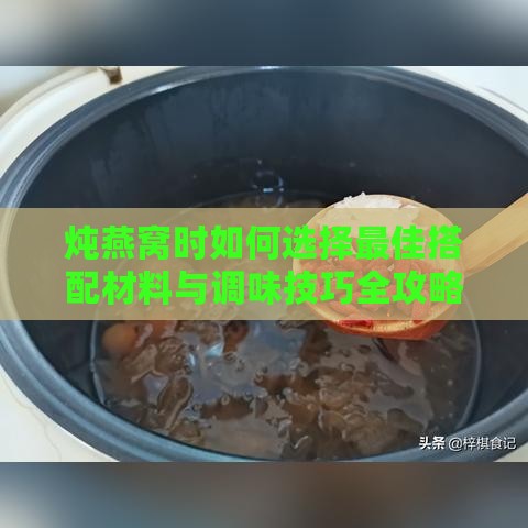 炖燕窝时如何选择更佳搭配材料与调味技巧全攻略