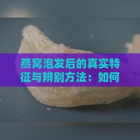 燕窝泡发后的真实特征与辨别方法：如何确认燕窝真伪