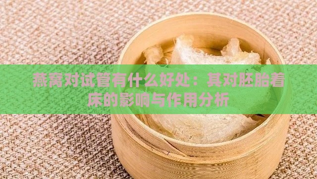 燕窝对试管有什么好处：其对胚胎着床的影响与作用分析