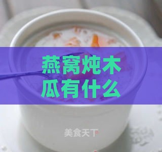 燕窝炖木瓜有什么效果吗