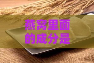 燕窝里面的成分是什么：详解燕窝的主要成分及其含义与特性