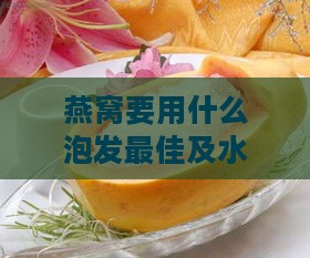 燕窝要用什么泡发更佳及水的选择以达到更好效果