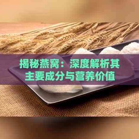 揭秘燕窝：深度解析其主要成分与营养价值