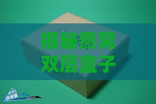 揭秘燕窝双层盒子设计：外观、结构及使用方法详解