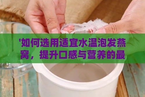 '如何选用适宜水温泡发燕窝，提升口感与营养的更佳食用体验'