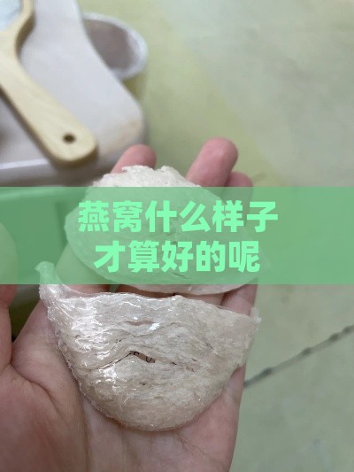 燕窝什么样子才算好的呢