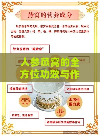 人参燕窝的全方位功效与作用：健康益处及适宜人群解析