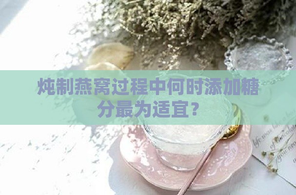 炖制燕窝过程中何时添加糖分最为适宜？