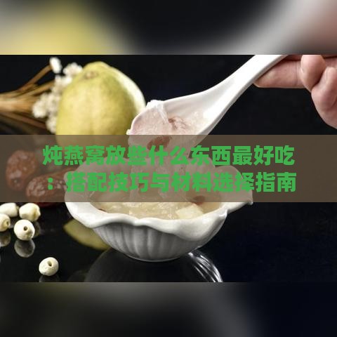 炖燕窝放些什么东西更好吃：搭配技巧与材料选择指南