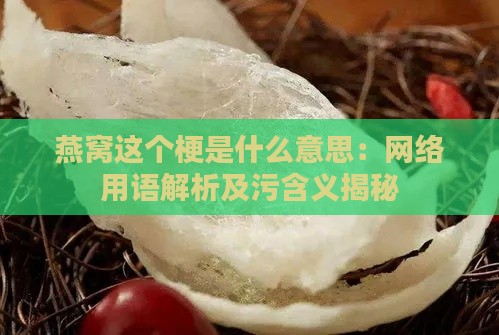 燕窝这个梗是什么意思：网络用语解析及污含义揭秘