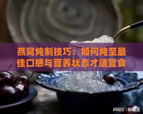 燕窝炖制技巧：如何炖至更佳口感与营养状态才适宜食用