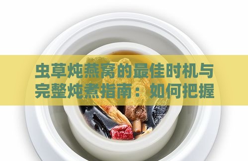 虫草炖燕窝的更佳时机与完整炖煮指南：如何把握放入燕窝的准确时刻