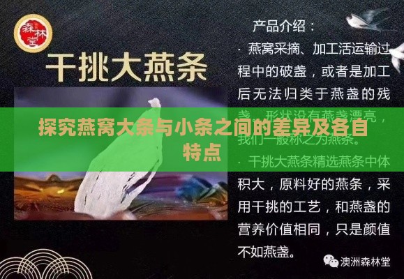 探究燕窝大条与小条之间的差异及各自特点