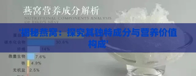 '揭秘燕窝：探究其独特成分与营养价值构成'