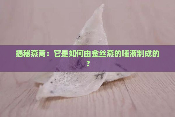 揭秘燕窝：它是如何由金丝燕的唾液制成的？