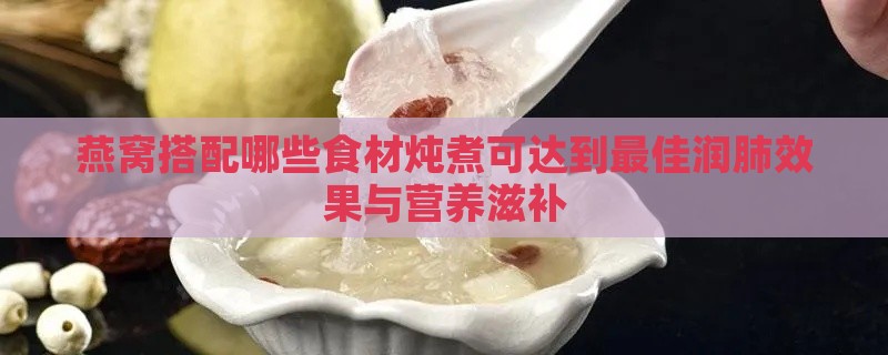 燕窝搭配哪些食材炖煮可达到更佳润肺效果与营养滋补