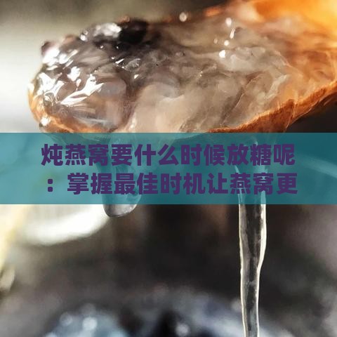 炖燕窝要什么时候放糖呢：掌握更佳时机让燕窝更美味