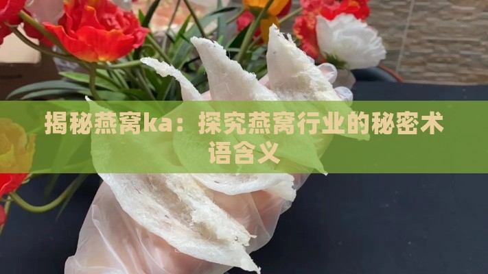 揭秘燕窝ka：探究燕窝行业的秘密术语含义