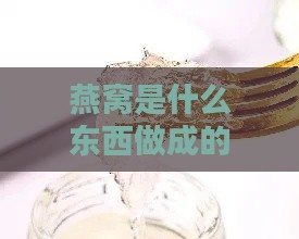 燕窝是什么东西做成的，人吃的燕窝有何用途？