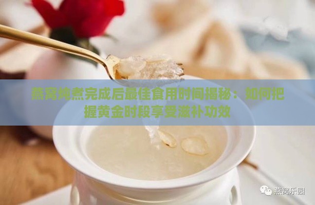 燕窝炖煮完成后更佳食用时间揭秘：如何把握黄金时段享受滋补功效