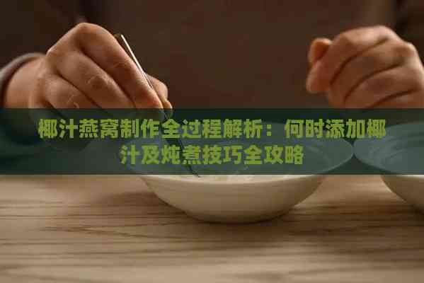 椰汁燕窝制作全过程解析：何时添加椰汁及炖煮技巧全攻略