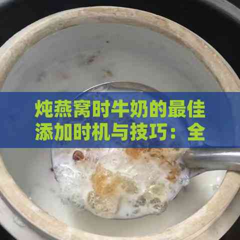 炖燕窝时牛奶的更佳添加时机与技巧：全面解析炖煮过程中的关键步骤