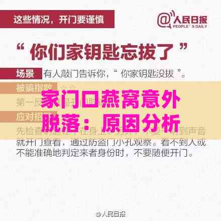 家门口燕窝意外脱落：原因分析及如何处理与防范