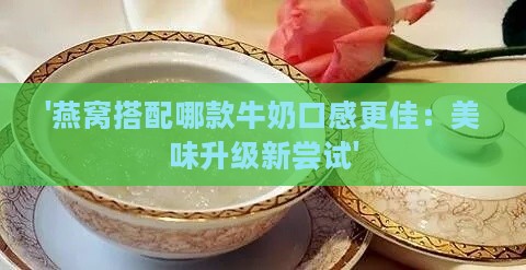 '燕窝搭配哪款牛奶口感更佳：美味升级新尝试'