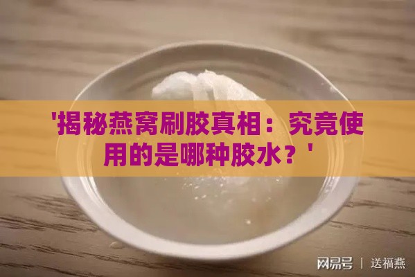 '揭秘燕窝刷胶真相：究竟使用的是哪种胶水？'