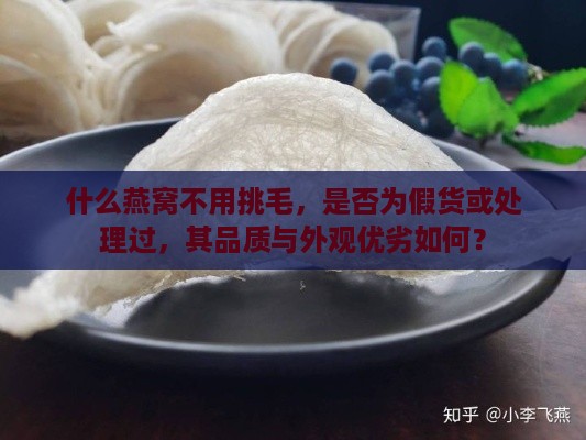 什么燕窝不用挑毛，是否为假货或处理过，其品质与外观优劣如何？