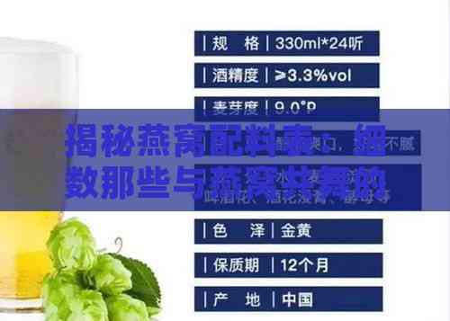 揭秘燕窝配料表：细数那些与燕窝共舞的元素