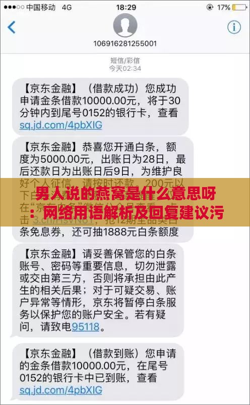 男人说的燕窝是什么意思呀：网络用语解析及回复建议污版解释