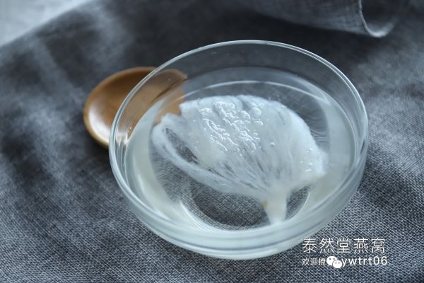 '燕窝泡发后的形态：探究其条状与片状特征'